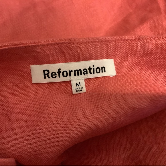 Reformation Aubree linen Mini Dress Size M - Picture 6 of 10